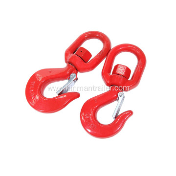 red painted steel forged lifting swivel grab slip hook